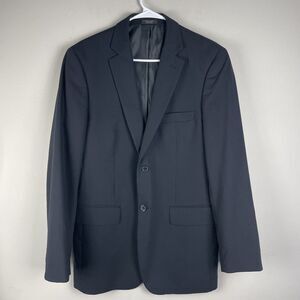 WILKE RODRIGUEZ Modern Fit Blue WOOL SPORT COAT Jacket/Blazer Mens Size 38R